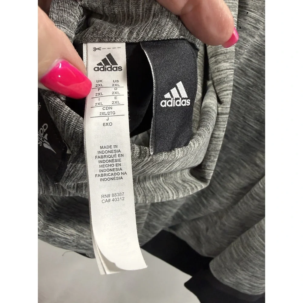 Adidas Mens ZNE Reversible Bomber Jacket Size XXL Full Zip Black/ Heather Gray